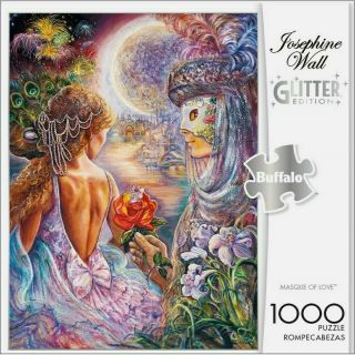 Buffalo Games Josephine Wall Masque Of Love Glitter Edition 1000 Piece Puzzle