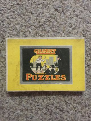 Vintage A.  C.  Gilbert Boxed Puzzles - Magic Set - 1917? - Twin Rings & Twin Links