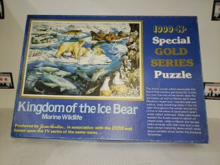 Vintage " Kingdom Of The Ice Bear " James Hamilton Gold Series 1000 Jigsaw Puzzle