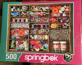 Springbok Puzzle The Sewing Box 500 Large Piece Puzzle -