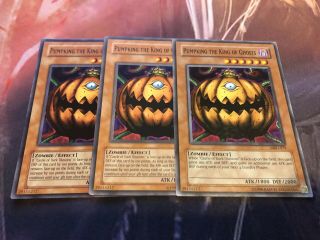 Yu - Gi - Oh Pumpking The King Of Ghosts Mrd - 079 Common X3