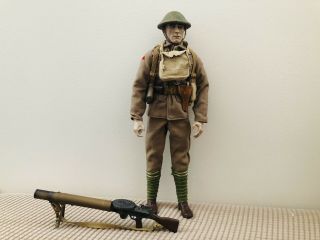 1/6 Wwi British Lewis Gunner Sideshow Collectibles Bayonets & Barbed Wire