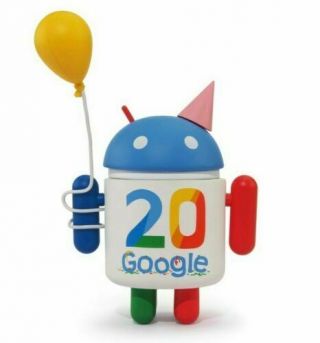 Android Mini Collectible Figure - Special Edition 20 Years Of Google Rare