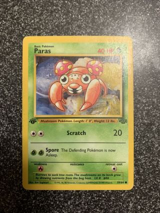 Paras - 1st Edition - 59/64 - Pokémon Card