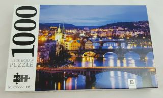 Mindbogglers 1000 Piece Puzzle Vltava River Prague Czech Republic - Complete