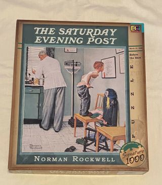 Norman Rockwell Puzzle Saturday Evening Post “before The Shot” 1000 Pc Buffalo