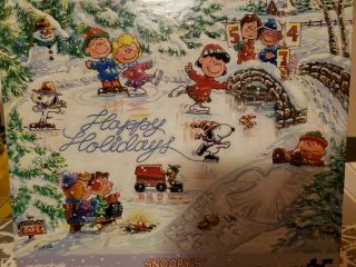 SPRINGBOK Snoopy ' s Holiday Greetings 500 Piece Family Jigsaw Puzzle COMPLETE 2