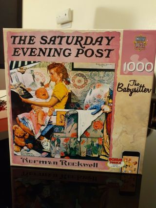 The Saturday Evening Post Norman Rockwell The Babysitte Puzzle 1000pcs Pre Owned