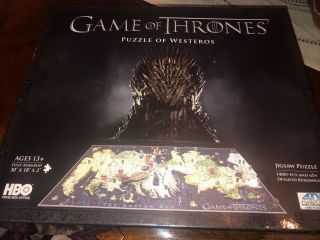 Hbo Game Of Thrones 4d Puzzle Westeros & Essos Ages 12,  Great Puzzle