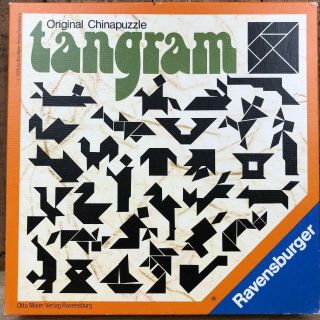 Complete Vintage 1976 Ravensburger " Tangram " China Puzzle