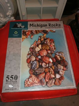 Puzzles That Rock Michigan Proud Michigan State Rocks 550 Piece Puzzle