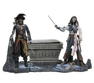 Neca Reel Toys Pirates Of The Carribean Cursed Barbossa Vs Cursed Sparrow Nib