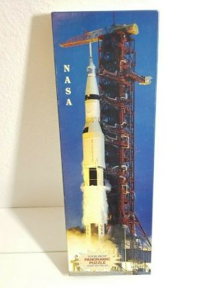 Nasa Apollo 11 500 Piece Puzzle Kennedy Space Center Pano 16426 Made In Usa