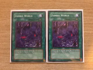 2 X Yugioh Zombie World Sdzw - En017 (common 1st Edition Playset Nm/lp)