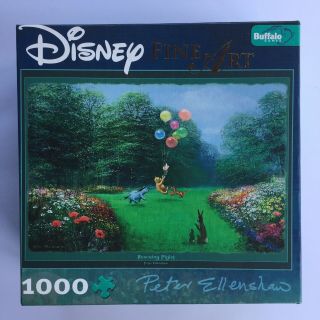 1000 Piece Puzzle Disney Fine Art Rescuing Piglet Pooh Poster Euc Buffalo Games