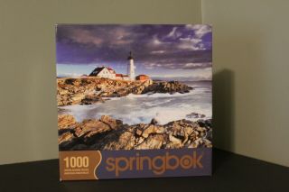 Lighthouse - Portland Maine By Springbok Pre Owned 1000 Piece Jigsaw Puzzle 12,
