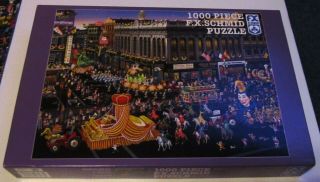 L@@k F.  X.  Schmid " Mardi Gras " 1000 Piece Jigsaw Puzzle From 2000 No.  98167