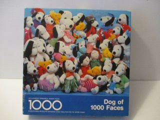 Vintage Springbok Jigsaw Puzzle Dog Of 1000 Faces Snoopy Peanuts Complete