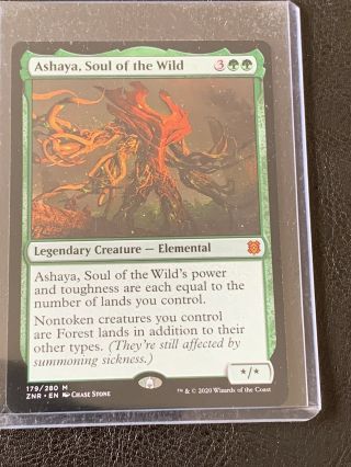 Ashaya,  Soul Of The Wild Mtg Zendikar Rising Pack Fresh Ddcards Magic Gathering