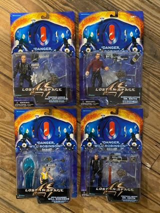 4 Lost In Space Action Figures Sabotage & Proteus Dr Smith,  Will,  John Robinson