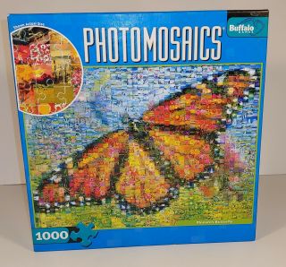 Monarch Butterfly Buffalo Games Photomosaics 1000 Pc Jigsaw Puzzle Complete