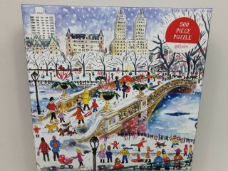 Bow Bridge In Central Park Michael Storrings 500 Pc Puzzle Complete Shippin