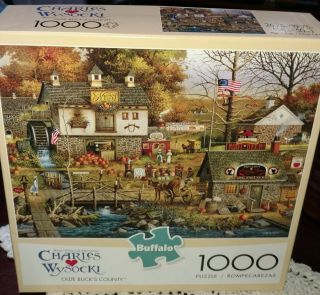 Charles Wysocki Olde Bucks County Jigsaw Puzzle - 1000 - Piece Compete Shp