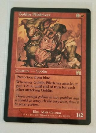 Goblin Piledriver - Onslaught - Lp,  English Mtg Magic