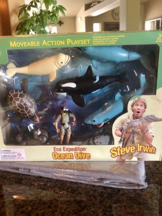 Steve Irwin Eco Expedition Ocean Dive Moveable Action Playset 2006