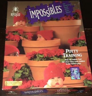 Bepuzzled Anne Geddes Potty Training 750,  5 Piece Puzzle Impossibles Babies Pots