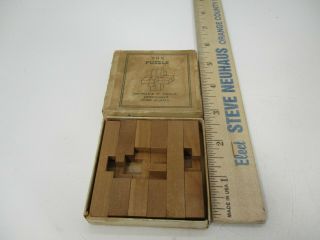 Vintage Wood Block Puzzle Japan Gingorou? Yamanaka Kumiki Works? 2