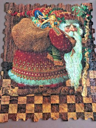 James C.  Christensen Olde World Santa 500 Piece Cork Jigsaw Puzzle - - Complete