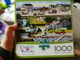 Buffalo Games Charles Wysocki " Cricket Hawk Harbor " 1000 Piece Puzzle