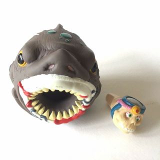 Rare Vintage 1991 Ertl Blurp Balls Sharky Skullsquirt Shark Madballs Toy & Skull