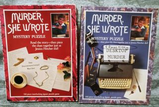 1984 2 Murder,  Murder She Wrote 550 Piece Mystery Jigsaw Puzzles Made Usa