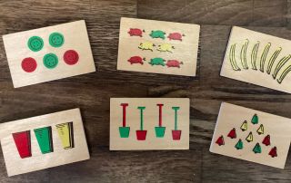 Vintage SIMPLEX TOYS Wooden Learning Cards Made In Holland - 47 Cards 2
