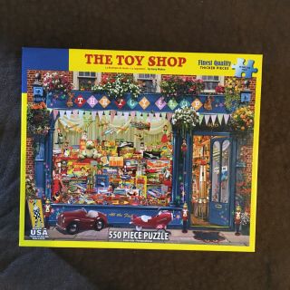 White Mountain 1382 550 Pc Puzzle “the Toy Shop” By Garry Walton A19
