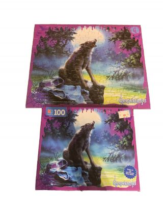 Vintage The Werewolf Of Fever Swamp Goosebumps Jigsaw Puzzles Mb 100 Piece 1995