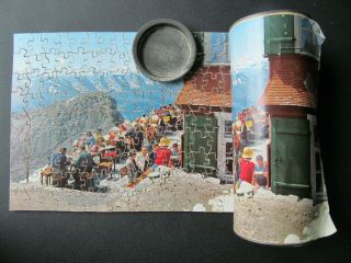 Kingsbridge Hand Cut Wood Jigsaw Puzzle Vintage 150 Pc Complete Swiss Alps J
