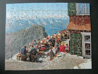 KINGSBRIDGE Hand cut Wood Jigsaw Puzzle Vintage 150 pc Complete Swiss Alps J 2