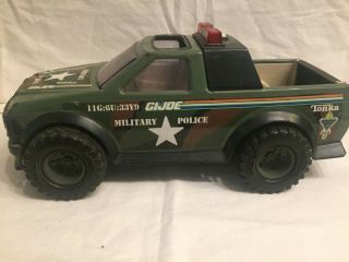 Vintage G.  I.  Joe Pickup Military Police Truck 1991 Tonka Steel Metal Siren