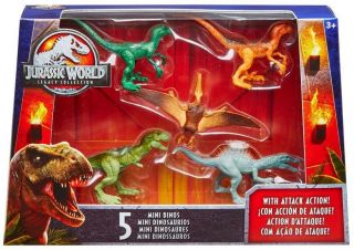 Jurassic World 2 - Inch Mini Dinosaur Figure 5 - Pack