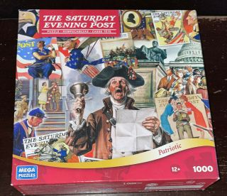 Mega Puzzles The Saturday Evening Post Patriotic 1000 Piece Jigsaw Puzzle Art