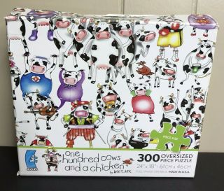 Ceaco 300 Piece Puzzle Whitlark One Hundred Cows And A Chicken Ages 10,