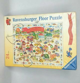 Ravensburger 1996 The Busy World Of Richard Scarry 24 Piece Giant Floor Puzzle