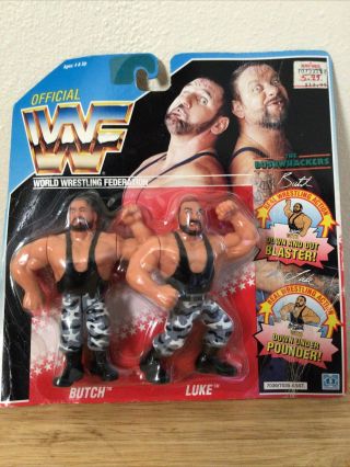 The Bushwackers W/ Down Under Plunder Official Wwf Hasbro Figures 1990