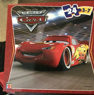 Disney Pixar The World Of Cars 24 Piece Puzzle Ages 3 - 7 By Mattel