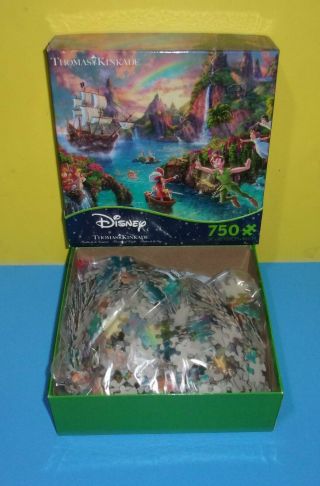 Ceaco 750 Piece Disney Thomas Kinkade Art Puzzle Peter Pan 
