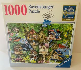 Ravensburger Puzzle 1000 Piece Bird Village Tree House Jigsaw Complete