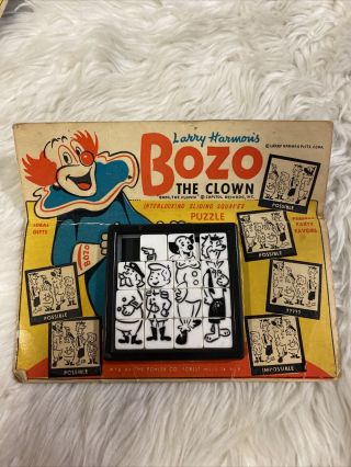 Vintage Bozo The Clown Roalex Slide Squares Puzzle Estate Find Z1